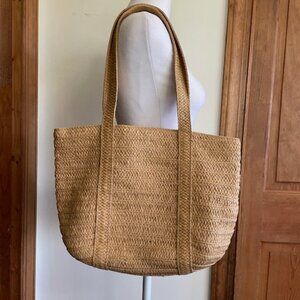 DRAPER JAMES Straw Shopper Tote Bag